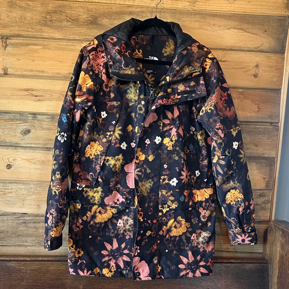 The North Face Men's Floral Ski Jacket - Black and Multicolor